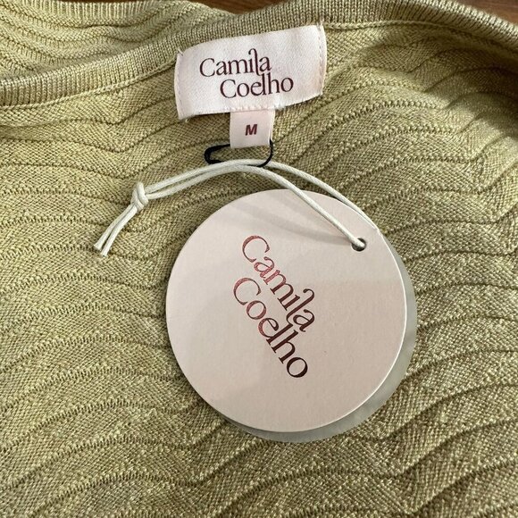 Camila Coelho Nayan Halter Tie Top NWT Size M - Picture 7 of 8